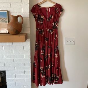 Free People Red Prairie dress size 2